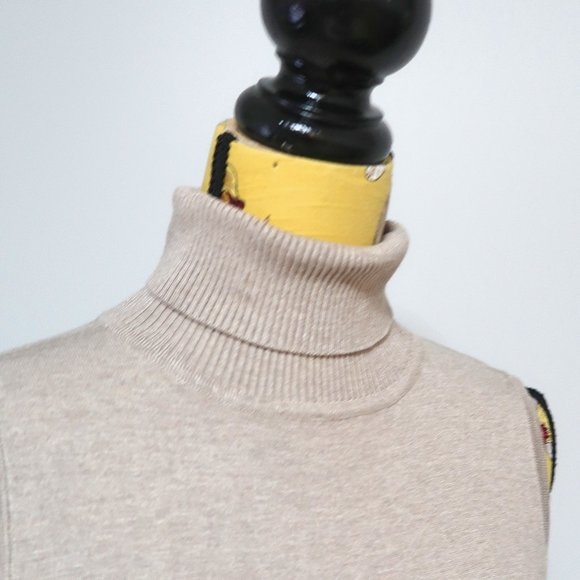 INC International Concepts Sleeveless Turtleneck Colorblock Sweater Dress Pet/L - Picture 5 of 8